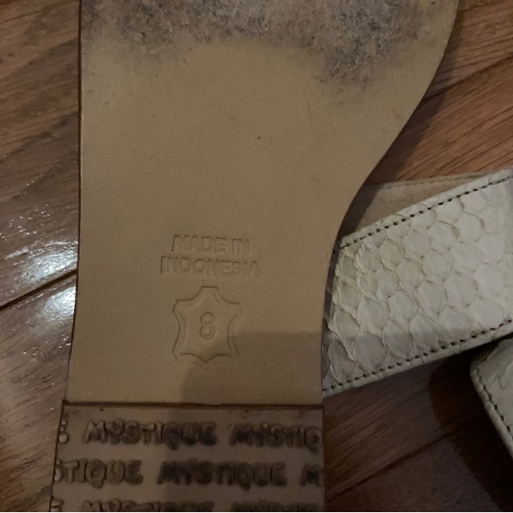 Mystique Python Snake Leather Sandals - image 5